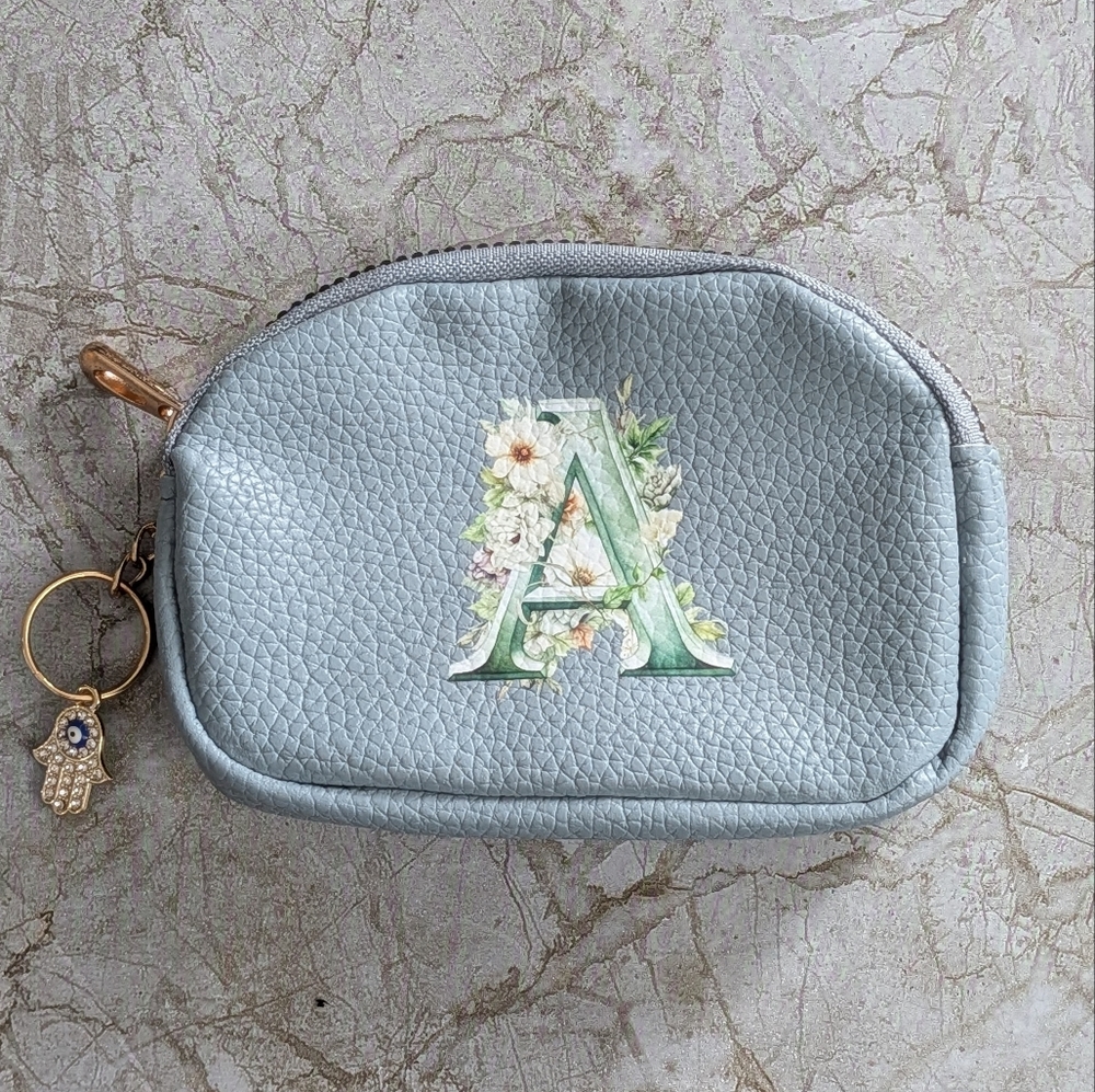 NEW Floral Initial “A” Coin Purse / Wallet